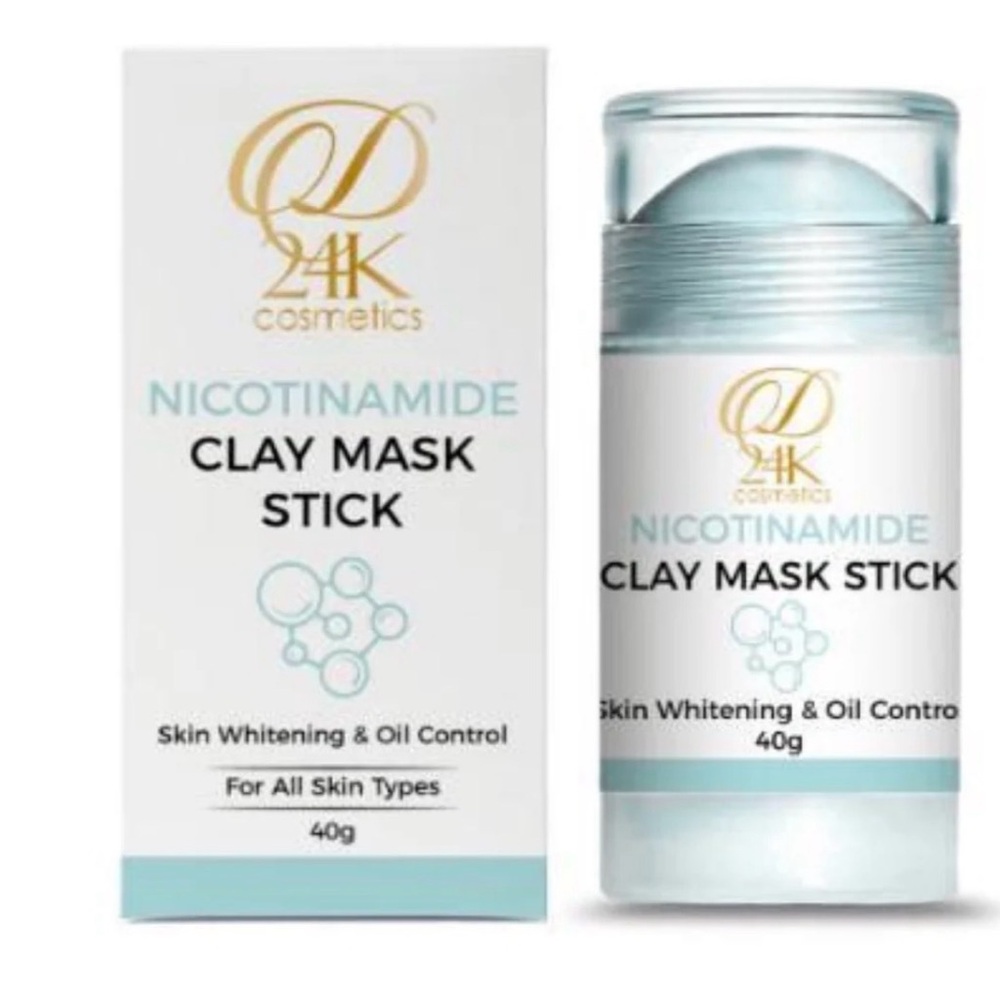 D24K Nicotinamide (Vitamin B3) Clay Mask Stick Skin Whitening & Oil Control NEW